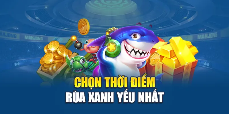 Bắn Cá Rùa Xanh: Cuộc Săn Sinh Vật Phần Thưởng Khủng 2 Chọn thời điểm rùa xanh yếu nhất
